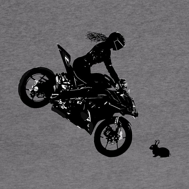 Girl Stoppie and Bunny by Darkhazestore